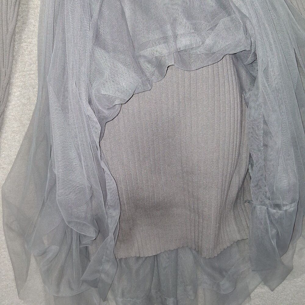 Sweater Layered Teired Tulle Midi Dress Sz M/L Ethereal Fairy Grunge Modest Comf - Picture 6 of 10